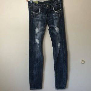 Machine Pour Neuf Mode Brand Studded Jeans Size 5